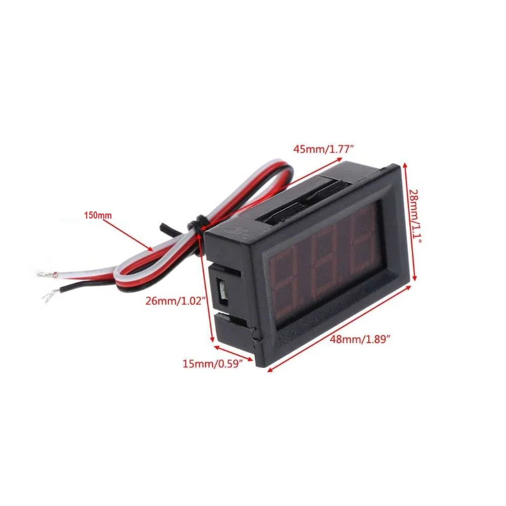 0.56inch Three-Wires DC LED Light Digital Voltmeter - Image 4