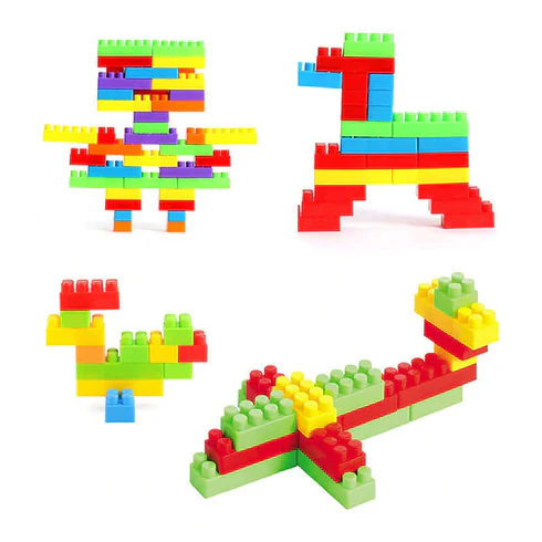 100pcs Plastic Building Blocks, Early Creative Learning  (Multicolor) - Image 4