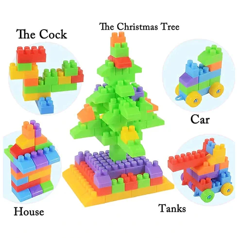 100pcs Plastic Building Blocks, Early Creative Learning  (Multicolor) - Image 6