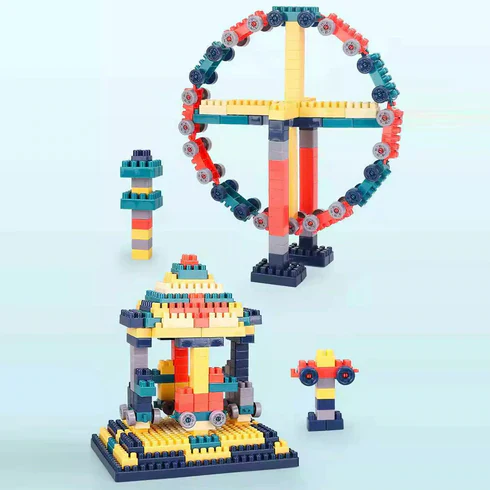 100pcs Train Candy Toy Plastic Building Blocks, Early Creative Learning (Multicolor) - Image 3