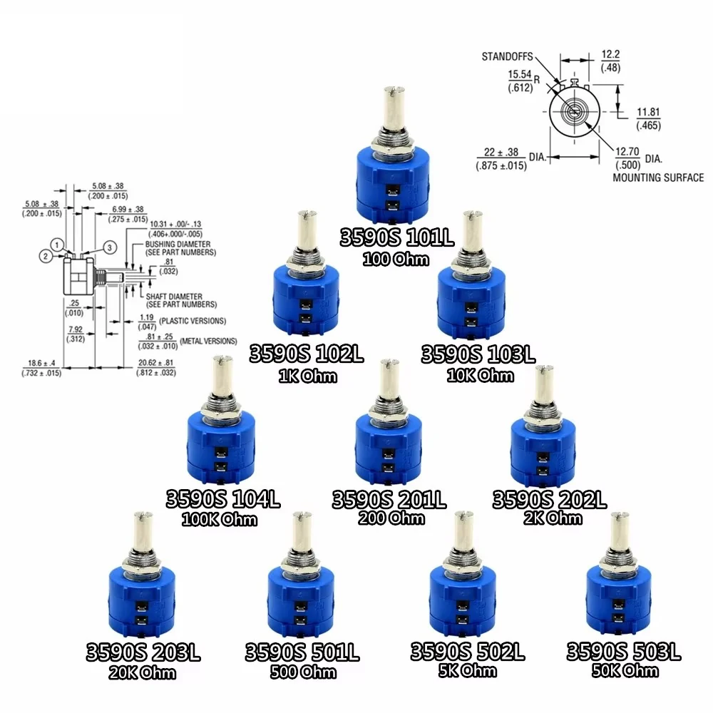 3590S-2 Precision Multiturn Potentiometer - Image 4