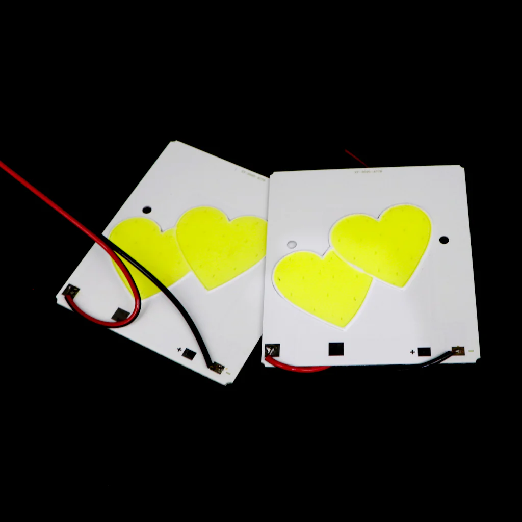 11.1V - 12V Two Hearts Shape COB led Light [ Color - Cool White ] - Image 3