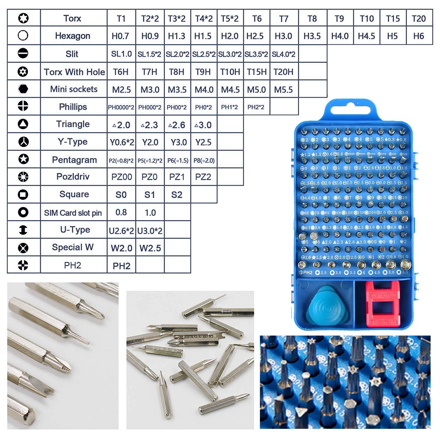 110 in 1 Professional Precision Screwdriver Set / Multi-Function Magnetic Repair Tool Kit - Image 23
