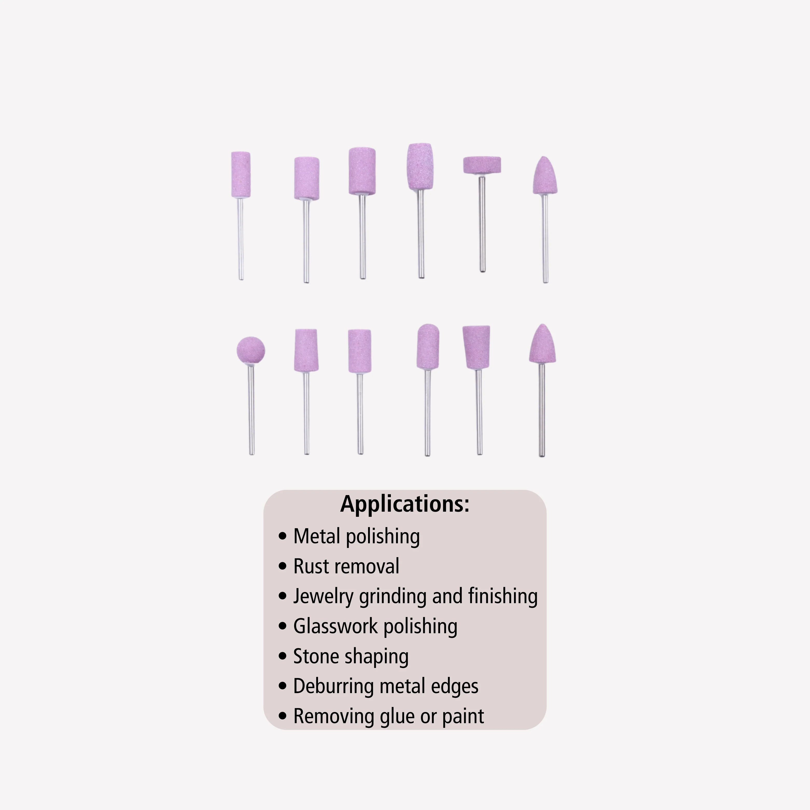 12pcs Stone Grinding & Polishing Rotary Bits Set – 3mm Shank - Image 4