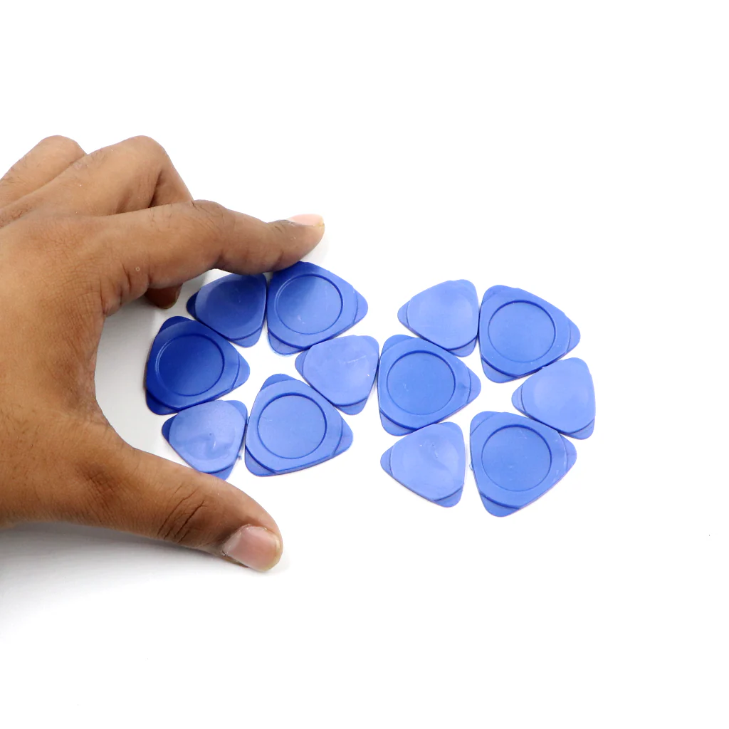 12pcs Universal Triangle Plastic Pry Opening Tool for iPhone/Mobile Phone/Laptop/Tablet/LCD Screen/Case Disassembly Blue Guitar Picks - Image 10