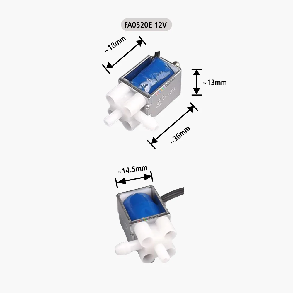 Electric Solenoid  2-Position 3-Way Small mini Valve for Air / Gas - Image 8