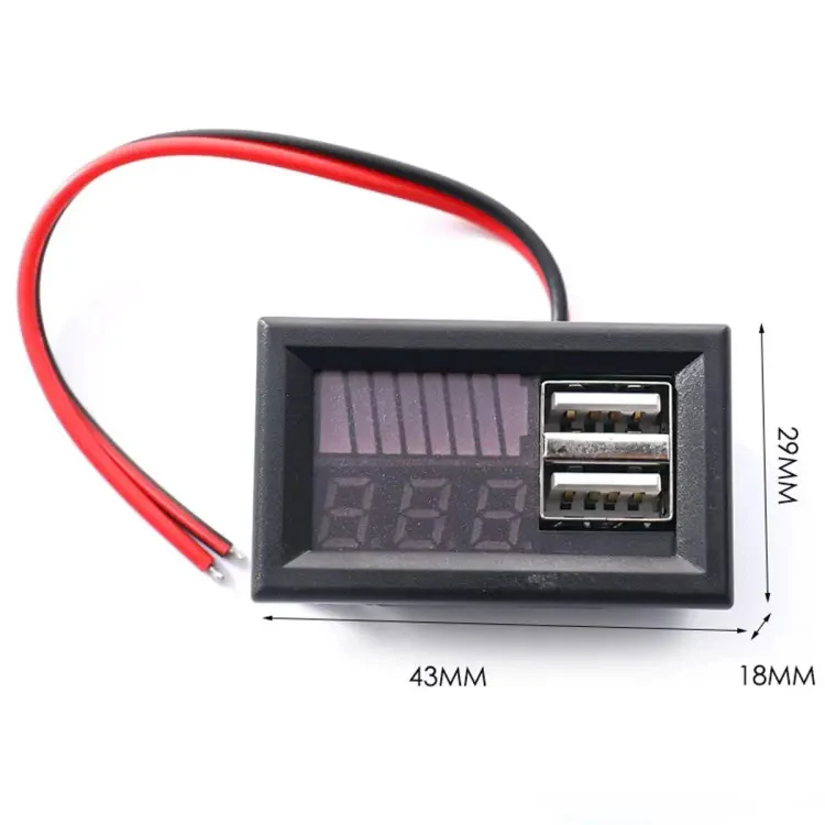 12V Universal Dual USB Digital Voltmeter & Battery Indicator Display Module - Image 6