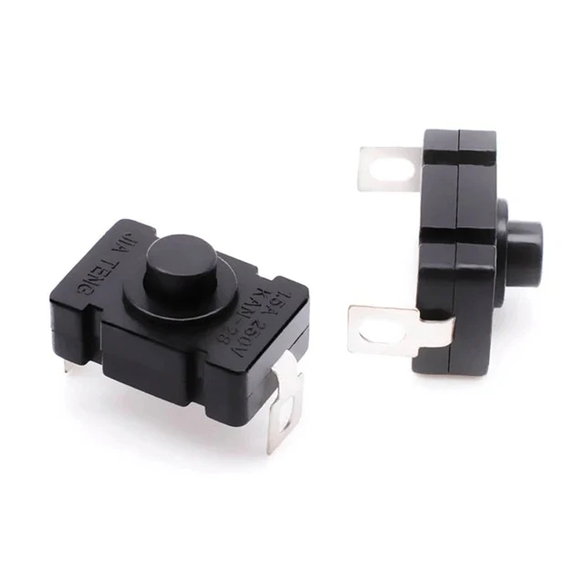 KAN-28 18x12mm Self-Lock Tactile Push Button On-Off Switch for Flashlight Torch - Image 7
