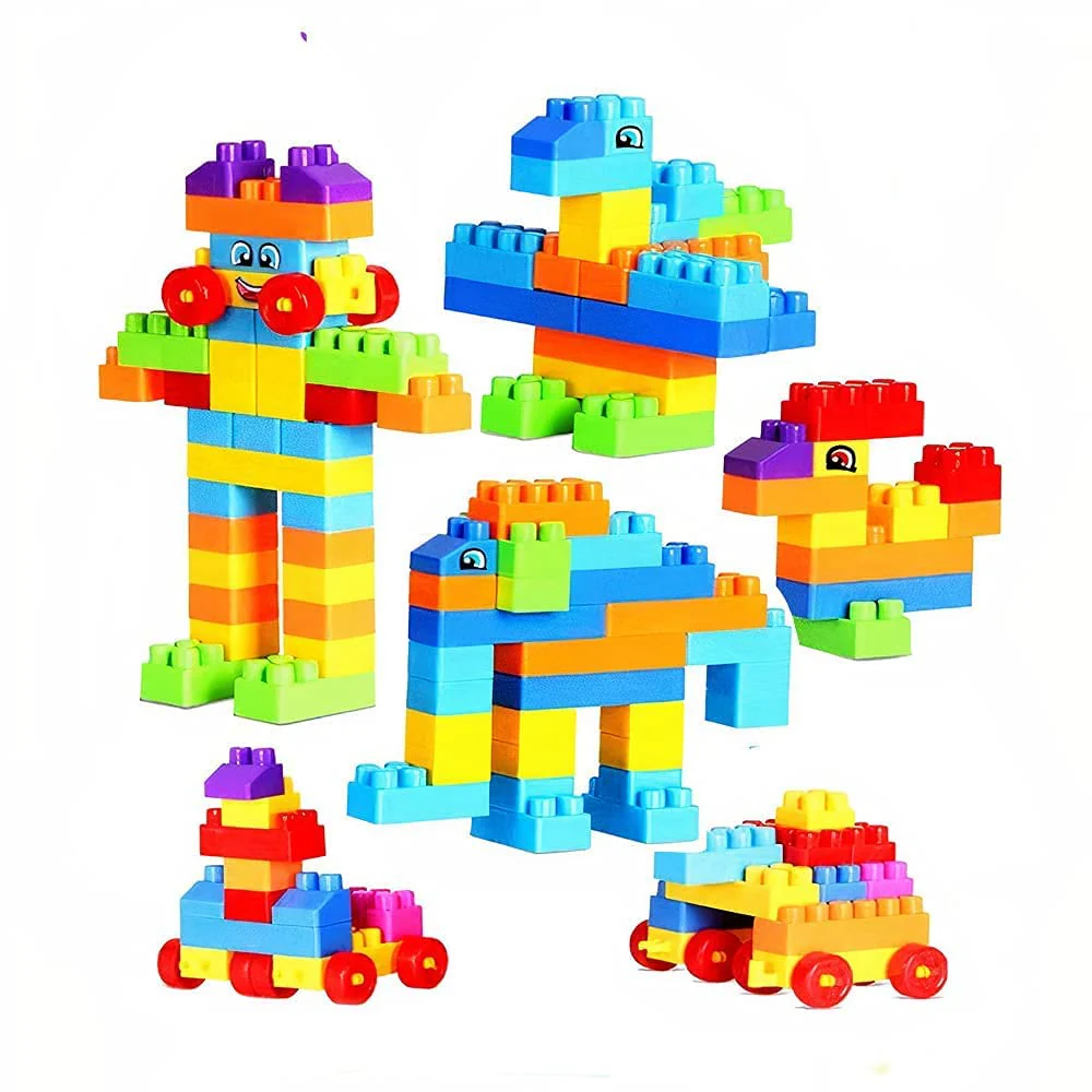 200 Piece Building Blocks for Kids with Wheel Blocks Game Toy Set - Image 5