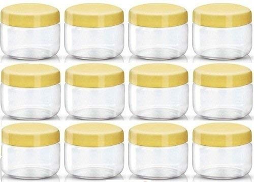 [Type 1] Plastic Round Jar Storage Box Container with Yellow Lid - Image 6