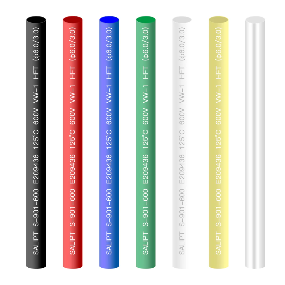 21PCS 6.0mm Colorful Silicone Rubber Heat Shrink Tube Assortment - Image 5