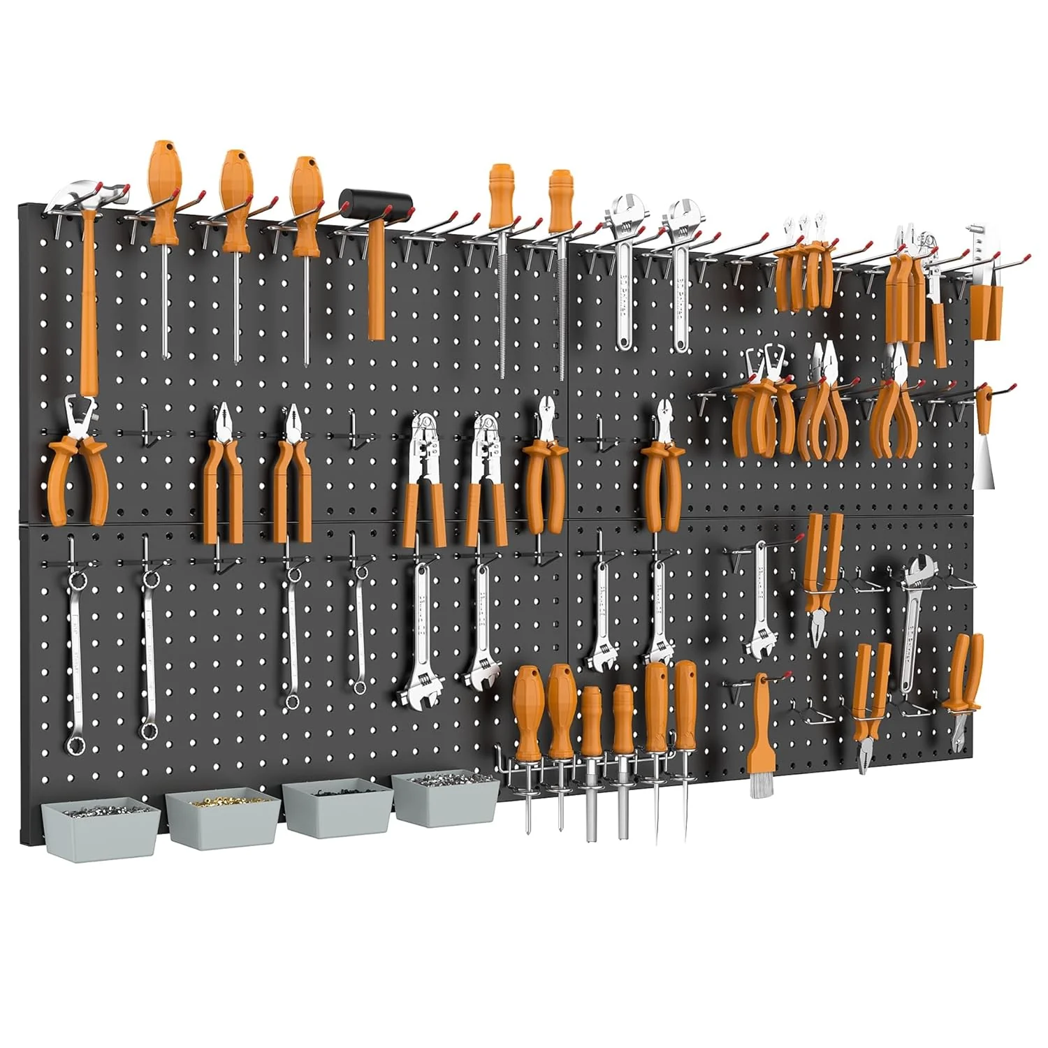 24x48in Metal Pegboard Kit with Accessories for Wall Garage Tools Storage board System - Image 6