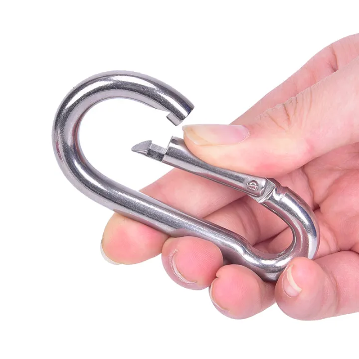 304 Stainless Steel Spring Carabiner Snap Hook Keychain - Image 3