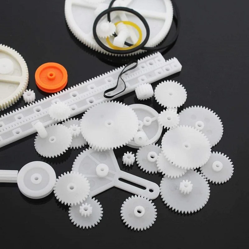 34Pcs Plastic Gear Assorted Kit Set with Various Gear and Axle Belt and Pulleys for DIY Car Robot Project - Image 5