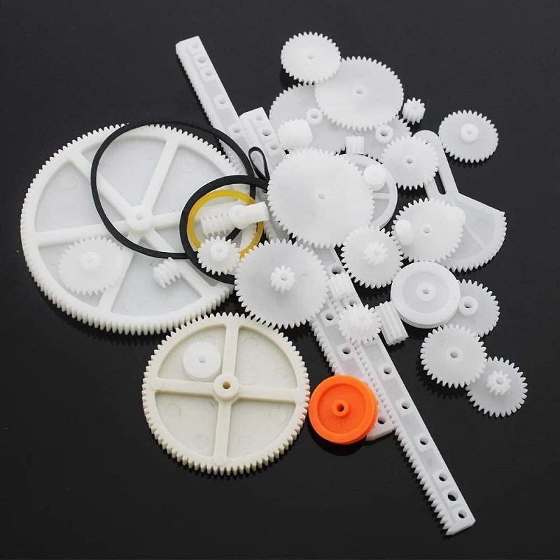 34Pcs Plastic Gear Assorted Kit Set with Various Gear and Axle Belt and Pulleys for DIY Car Robot Project - Image 6