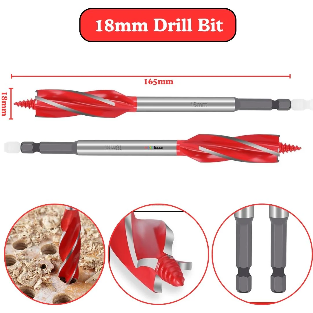 4-Flute Wood Hole Cutter Drill Bit - Image 3