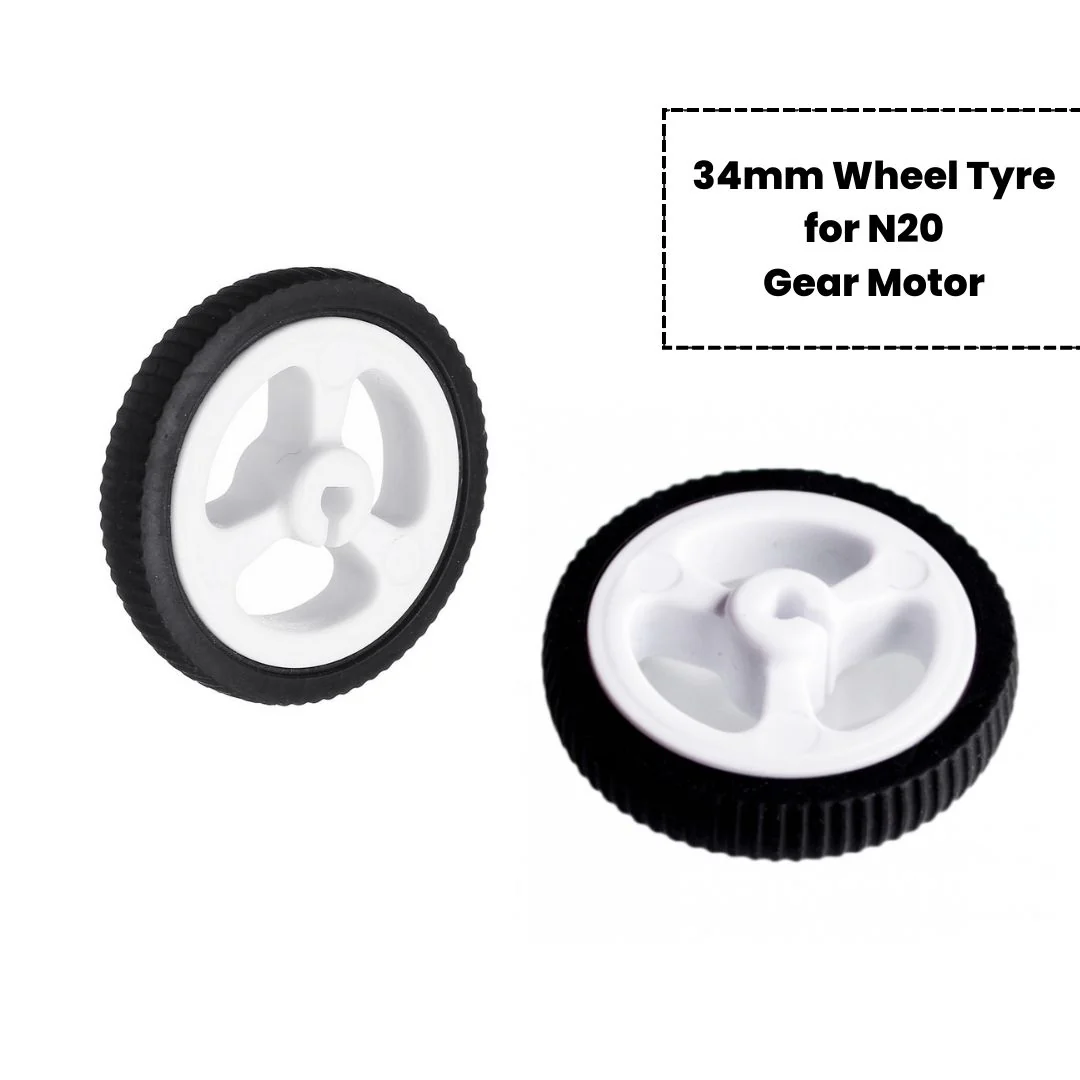 Rubber Wheel Tyre for N20 Gear Motor - Image 3