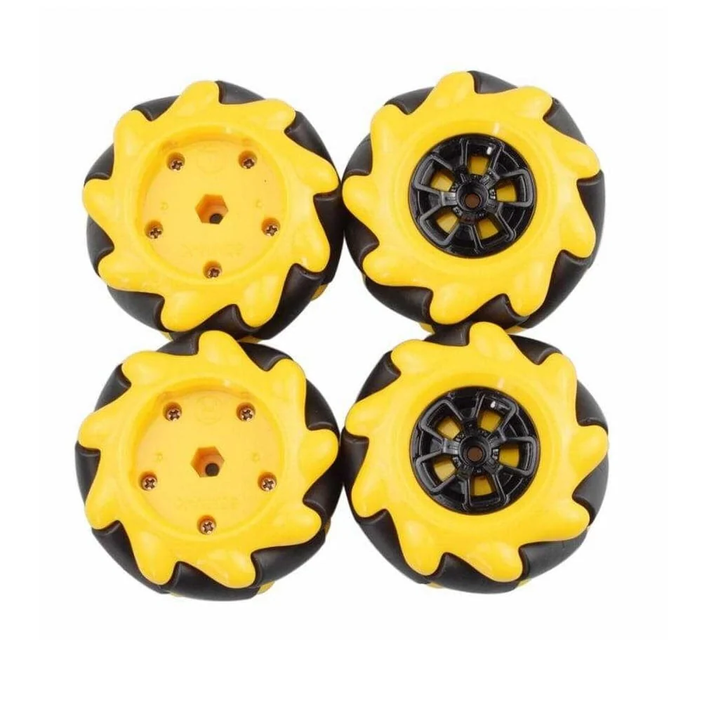 48mm-K 48x25mm Mecanum Omni-Directional Wheel for TT Motors (Set of 4pcs) - Image 7