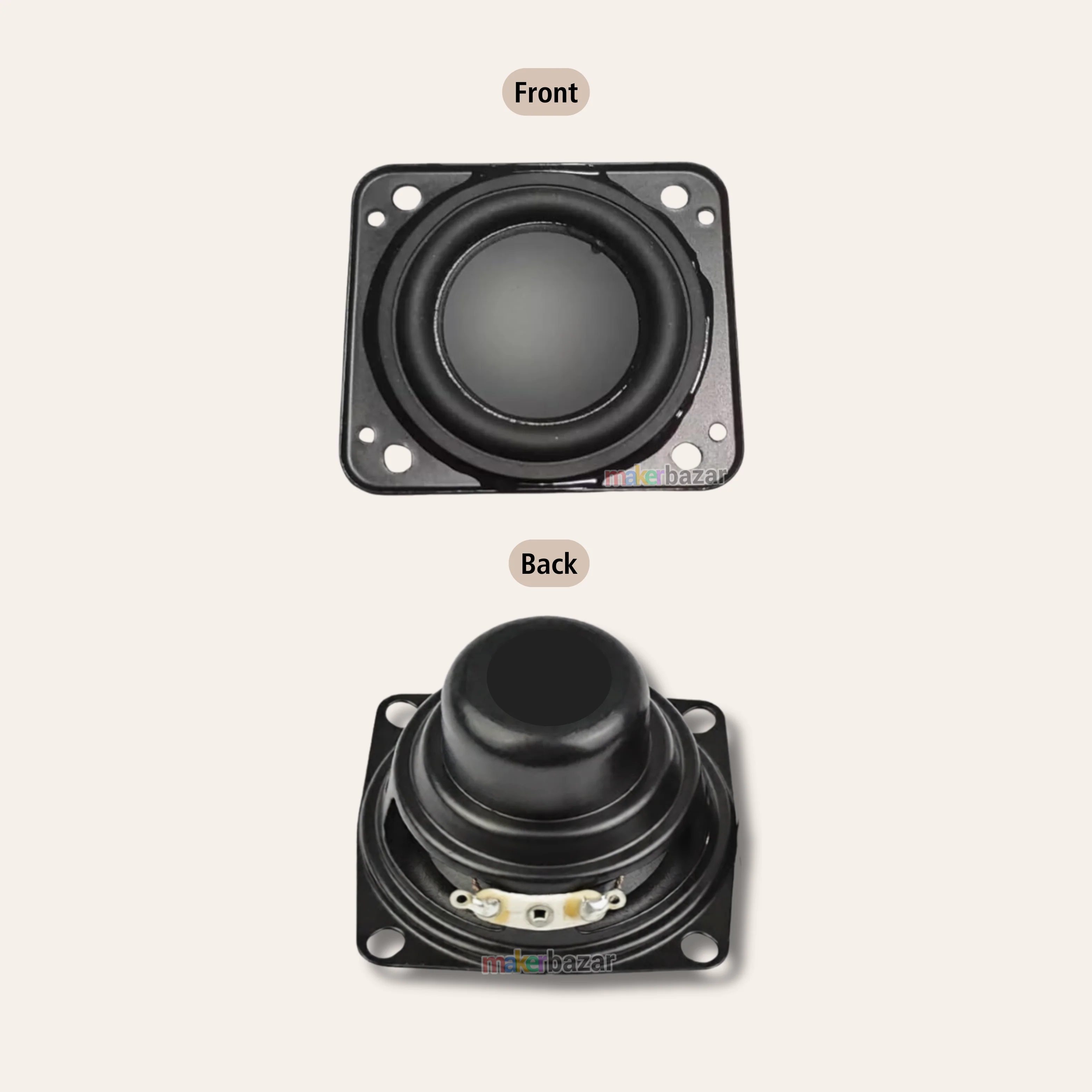 48mm Square Internal Magnet Speaker - Image 3