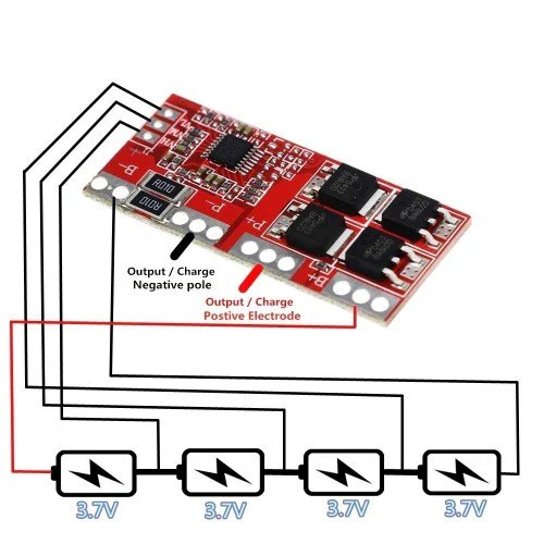 14.8V 16.8V BMS 4S High Current up to 30A 18650 Lithium Battery Protection Board - Image 4