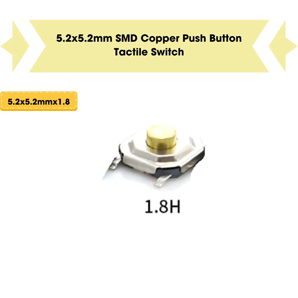 5.2x5.2mm SMD Push Button Tactile Switch - Image 5