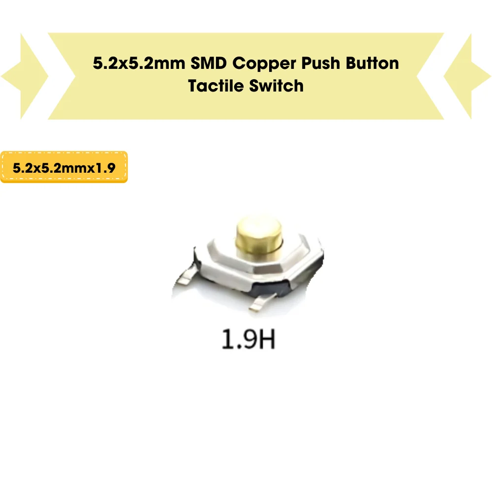 5.2x5.2mm SMD Push Button Tactile Switch - Image 6