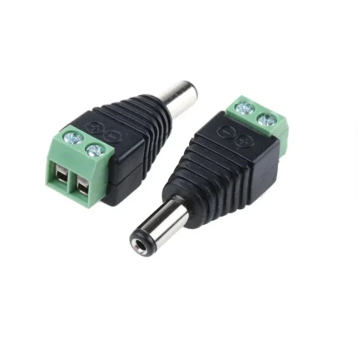[Type 2] 5.5x2.1mm DC Power Jack Plug with 2-Pin Screw Terminal For CCTV Camera - Image 2