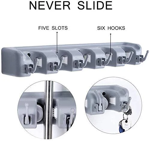 5 Slots Mop & Broom Holder - Image 7