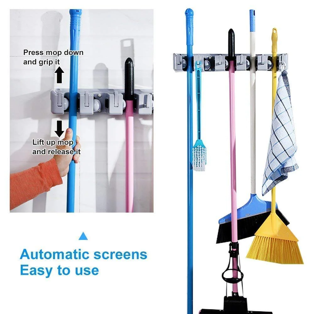 5 Slots Mop & Broom Holder - Image 8