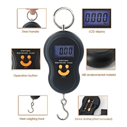 50kg 10g Portable Hanging Luggage Digital Smile Mini Weight Machine - Image 4