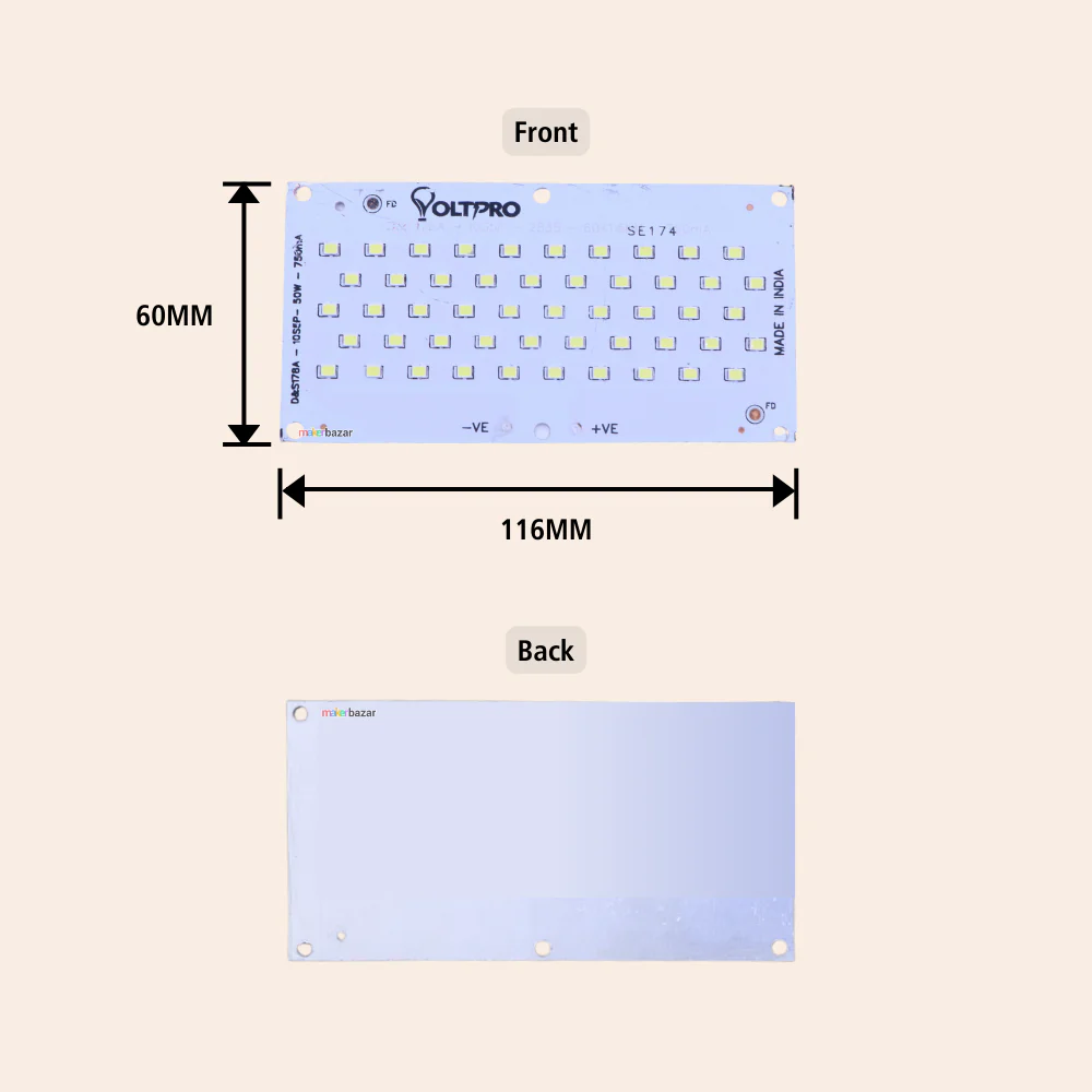 50W White Metal Core LED MCPCB - Image 5