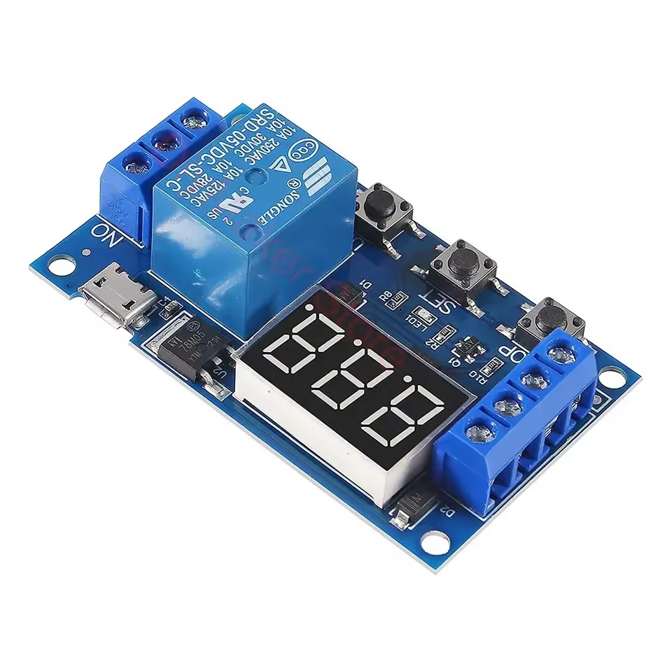 [Type 1] Timer Relay DC 6-30V 1-Channel Power Relay Module with Adjustable Timing Cycle - Image 4