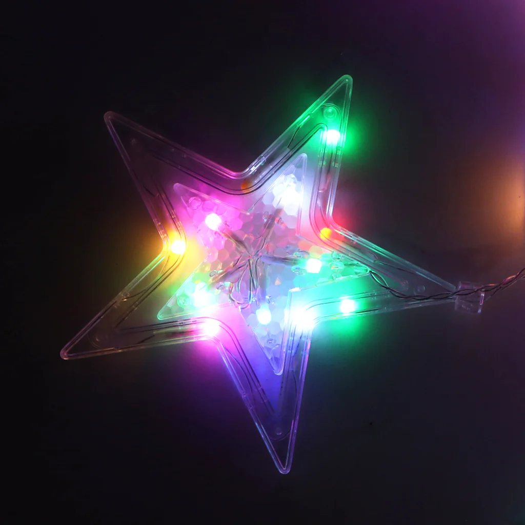 6+6 Multi-Color Star LED Curtain Lights - Image 6