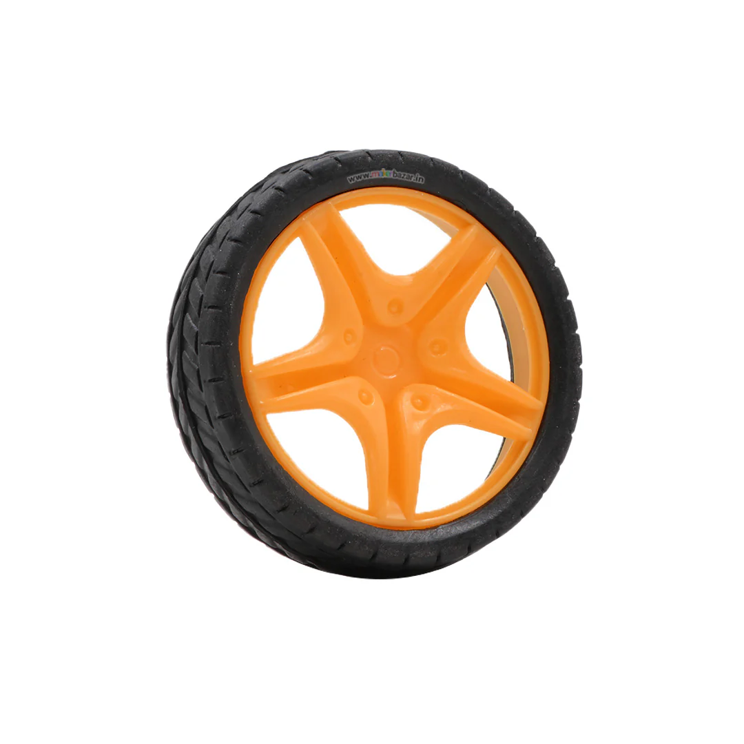 66mmX18mm Robotic Rubber Tyre Wheel for BO Motors - Image 9