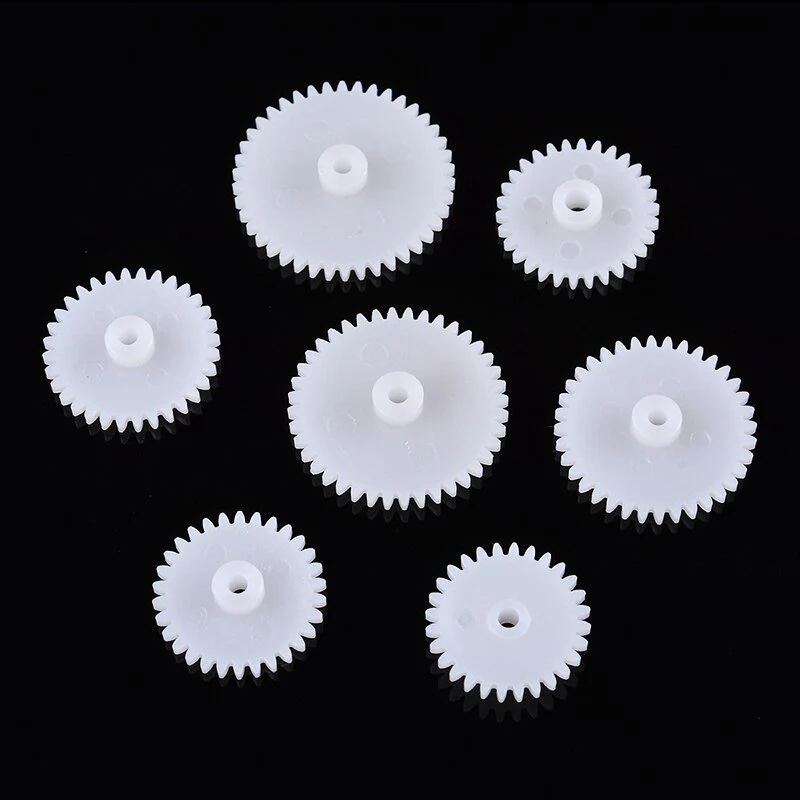 75Pcs Plastic Gear Assorted Kit Set with Various Gear and Axle Belt, Bushings and Pulleys for DIY Car Robot Project - Image 7