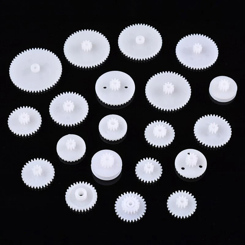 75Pcs Plastic Gear Assorted Kit Set with Various Gear and Axle Belt, Bushings and Pulleys for DIY Car Robot Project - Image 9