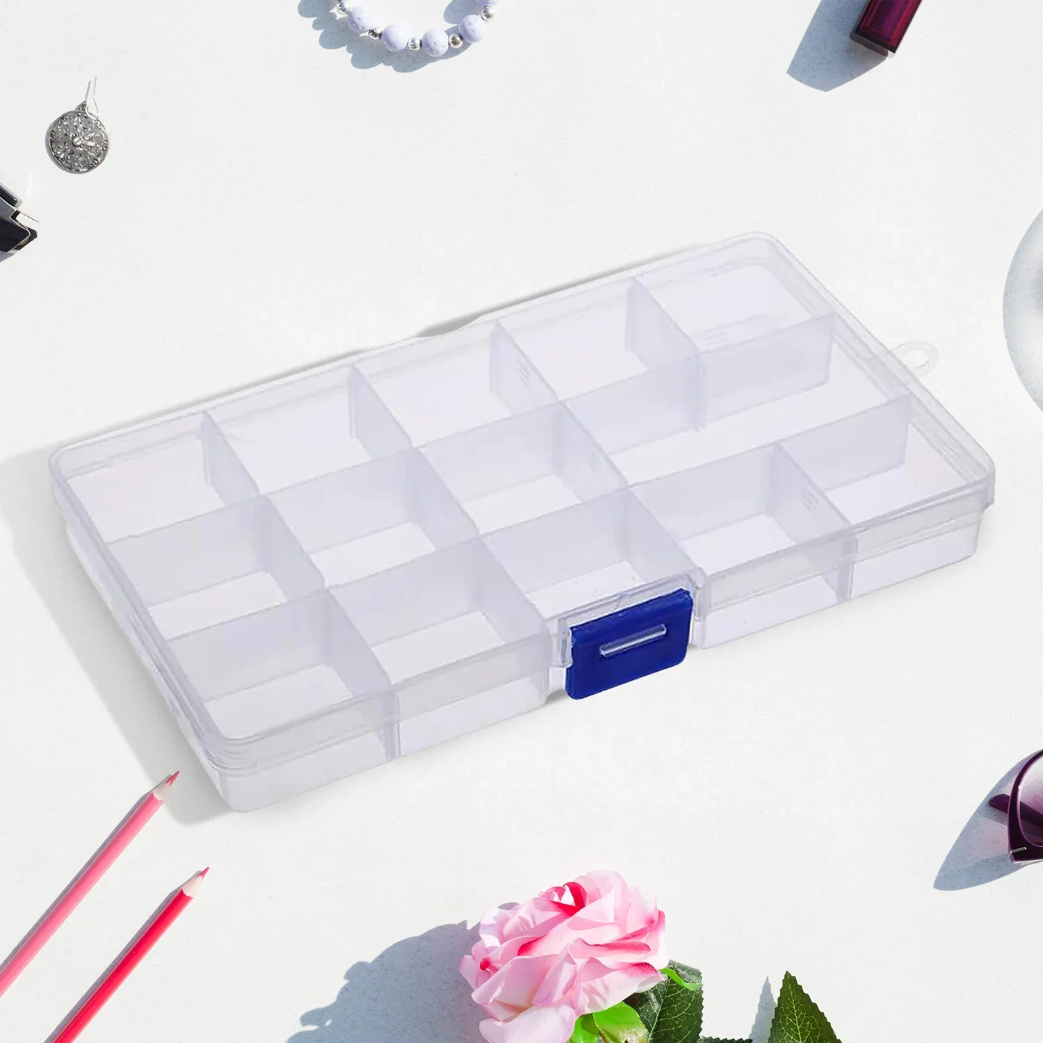 Adjustable Partition Clear Plastic Box Component Organiser - Image 13