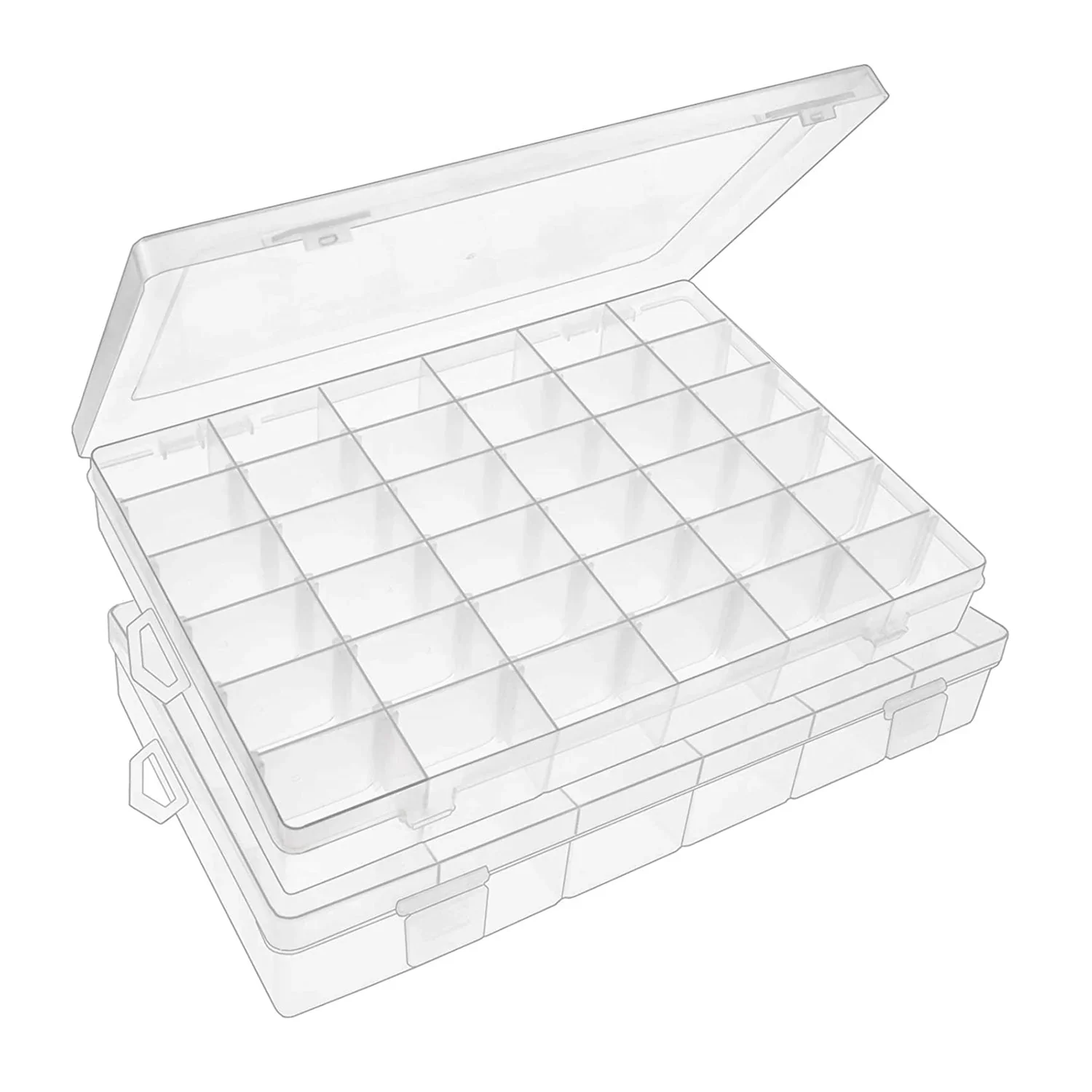 Adjustable Partition Clear Plastic Box Component Organiser - Image 6