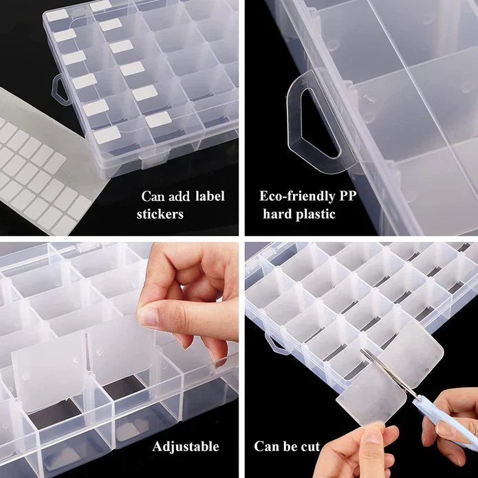 Adjustable Partition Clear Plastic Box Component Organiser - Image 9