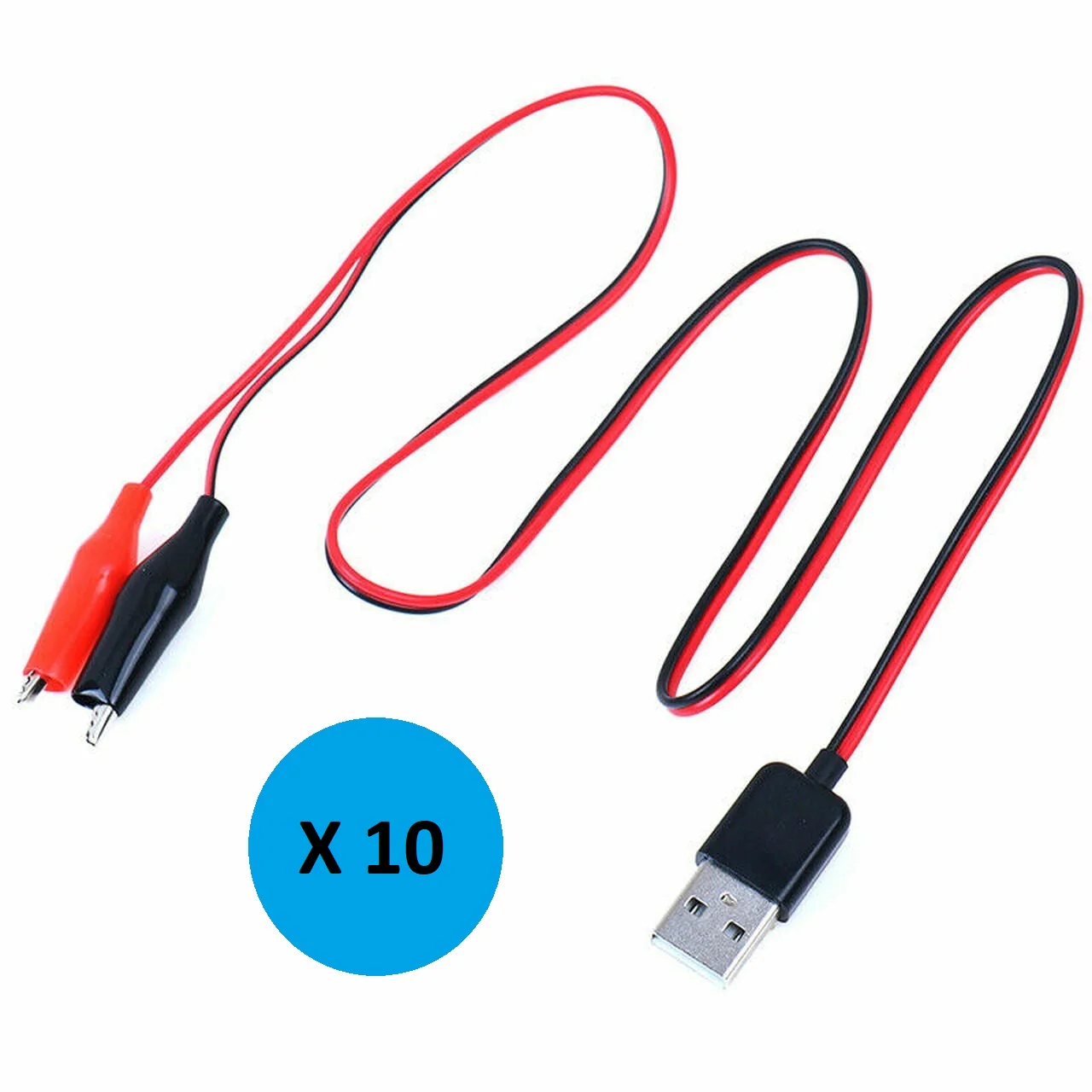 Alligator Test Clips Clamp to USB Male Connector - 60cm - Image 6