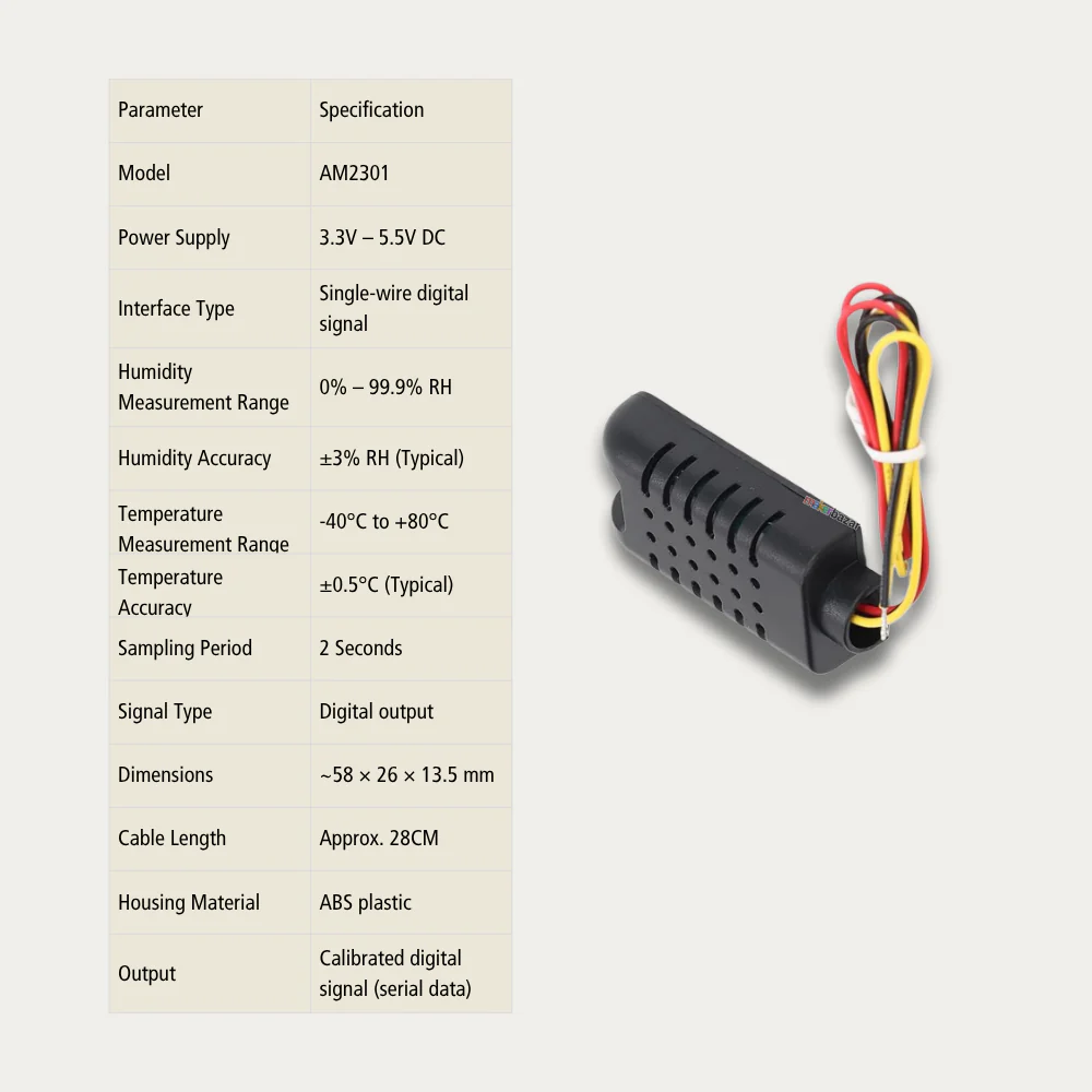 AM2301 DHT21 Temperature and Humidity Sensor Module - Image 3
