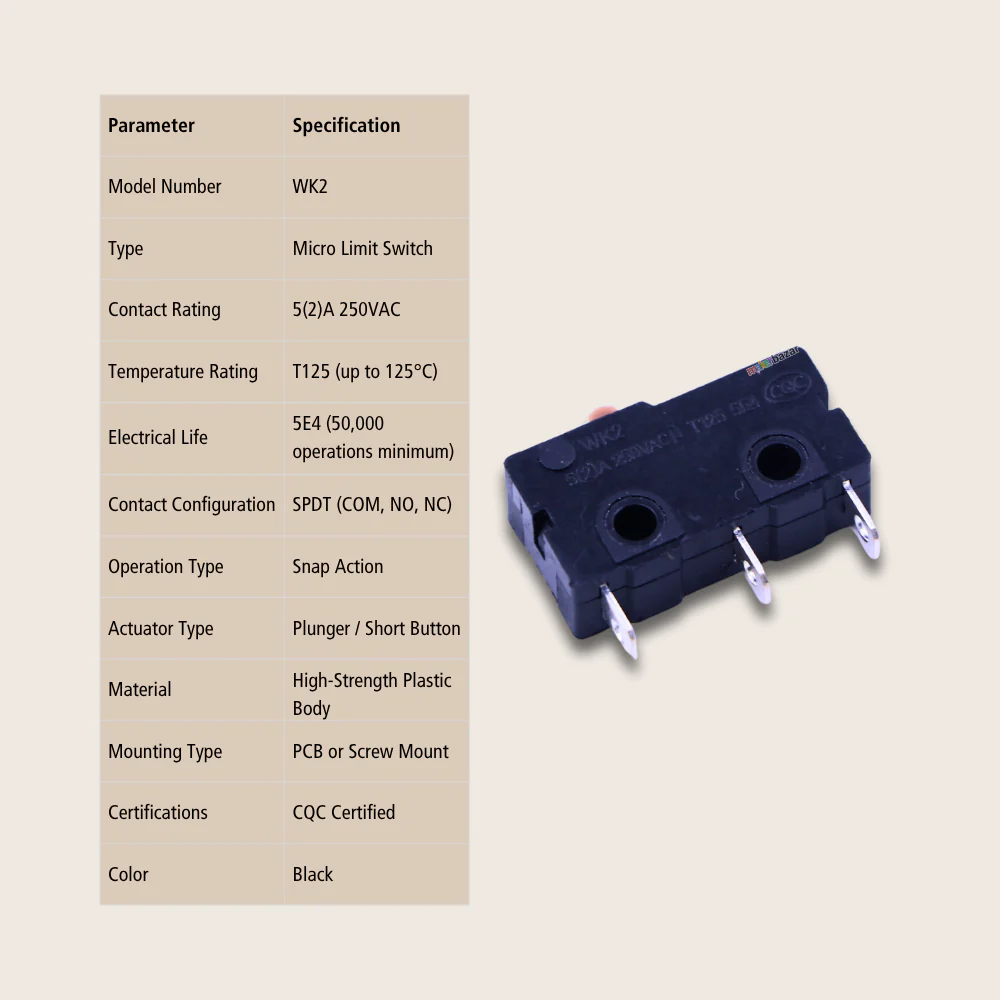 KW11 Bump Sensor – Subminiature Micro Limit Switch - Image 10