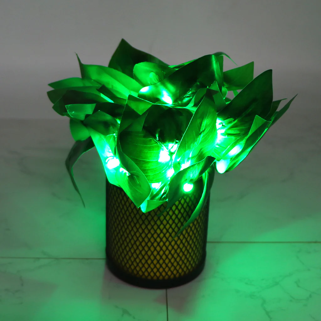 Big Dark Green Leaf 38 LED String Fairy Lights - Image 6
