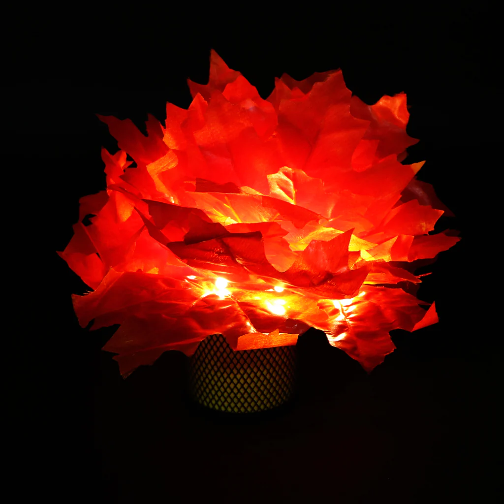 Big Orange Maple Leaf 38 LED String Fairy Lights - Image 5