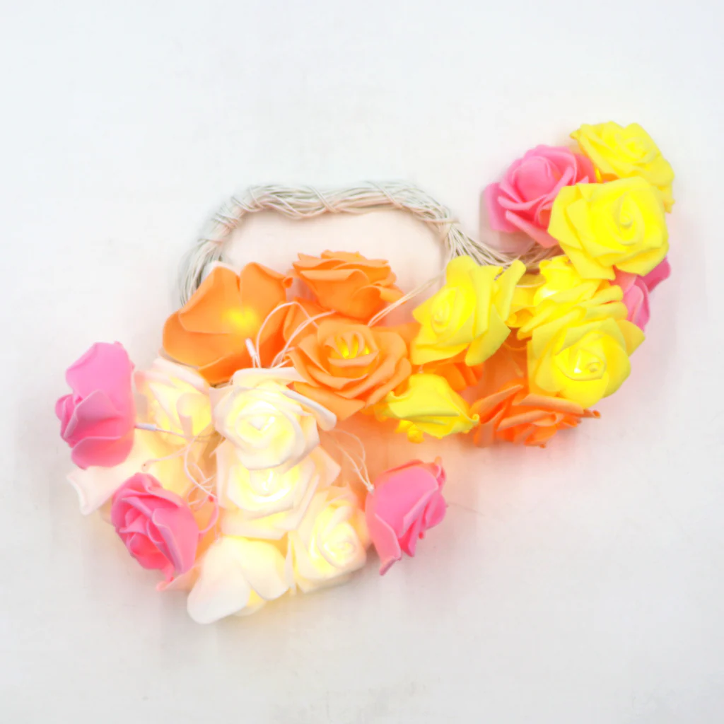 Big Roses Multi-Color 24 LED String Fairy Lights - Image 11