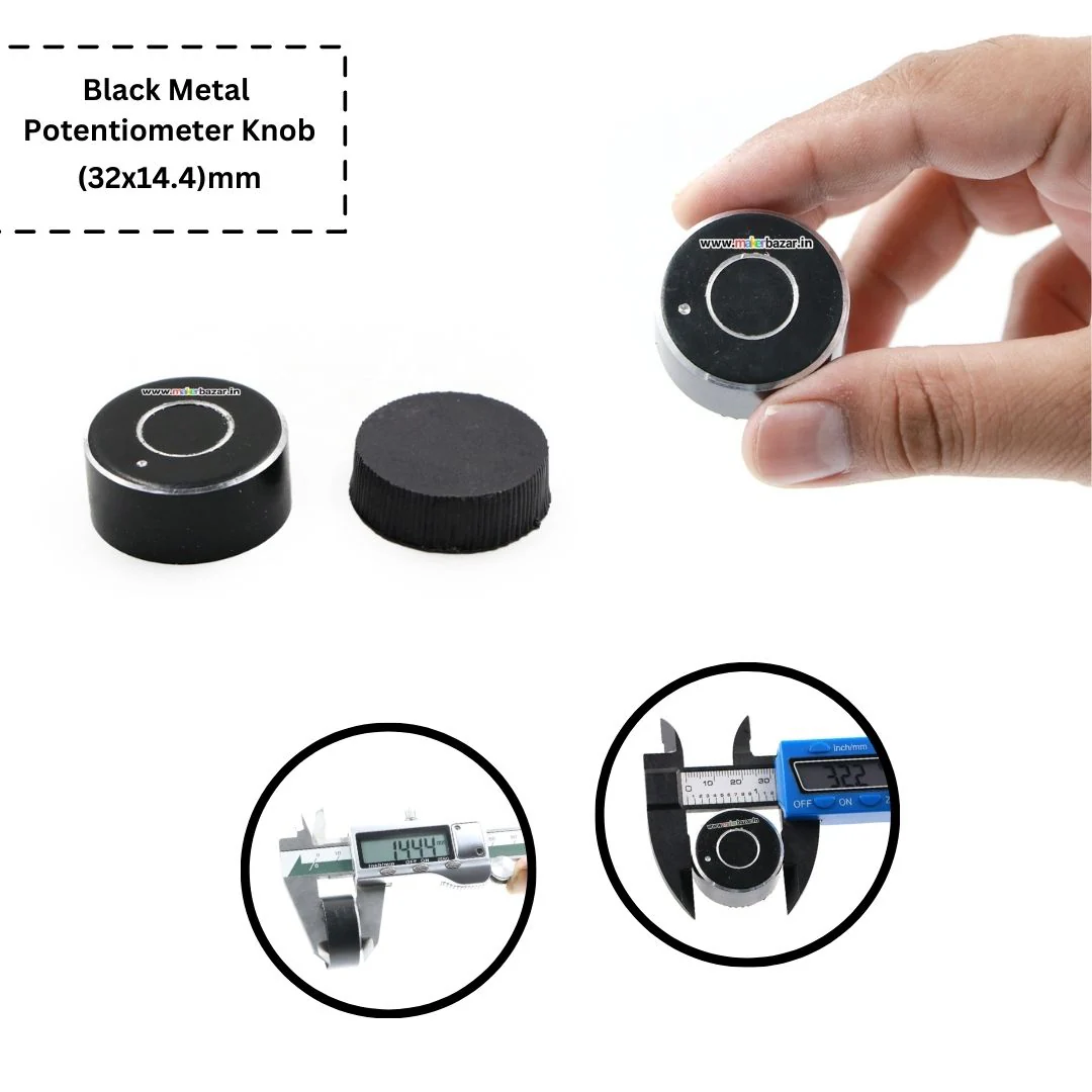 Black Metalic Potentiometer Knob - Image 6