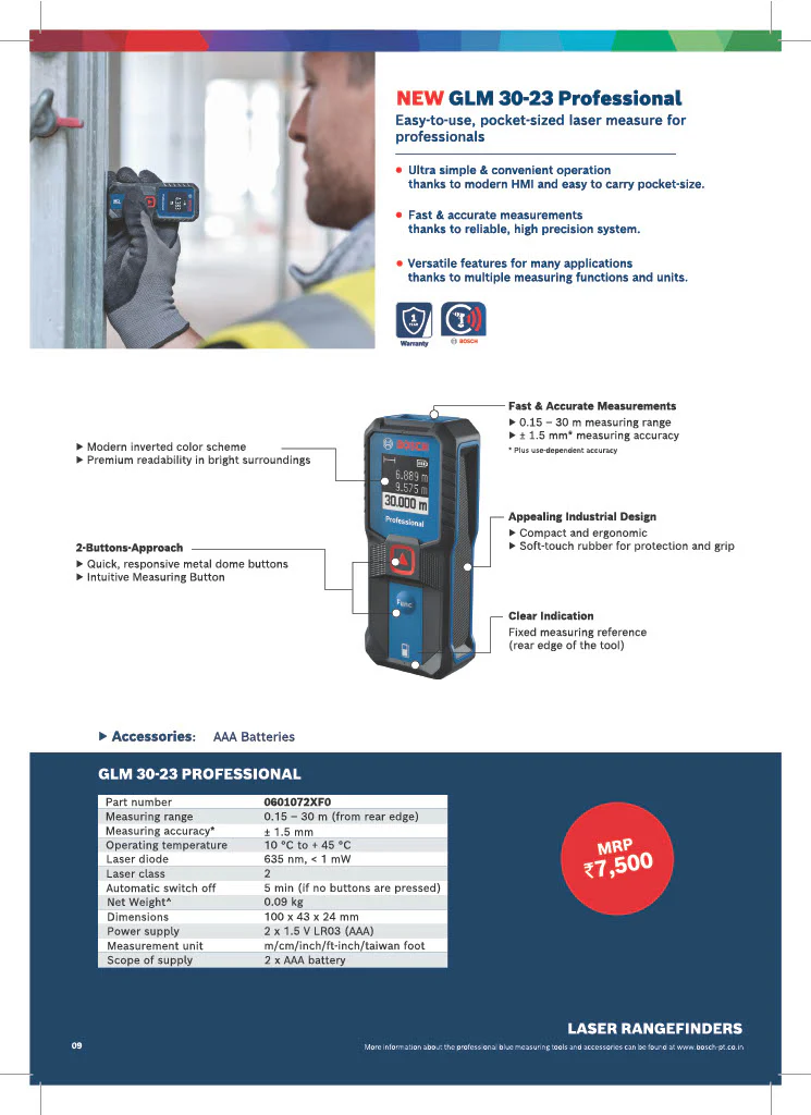 Bosch Professional Digital Laser Measure Rangefinder Devices - Image 4