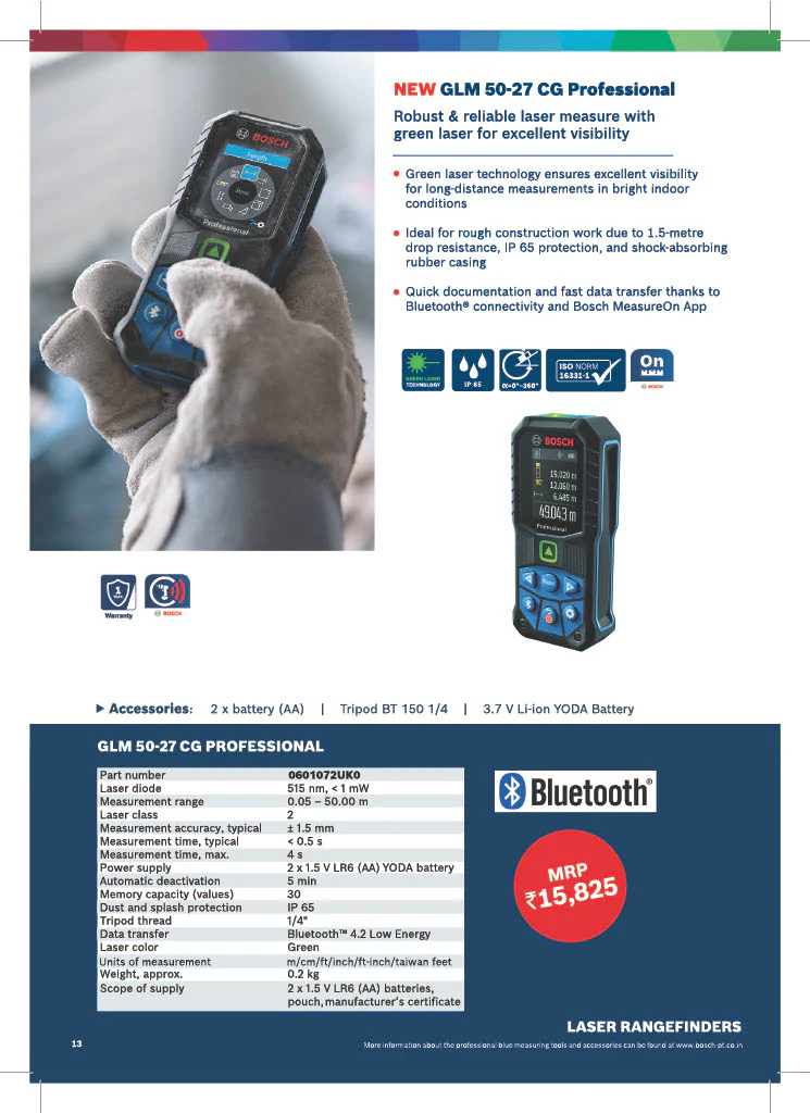 Bosch Professional Digital Laser Measure Rangefinder Devices - Image 7