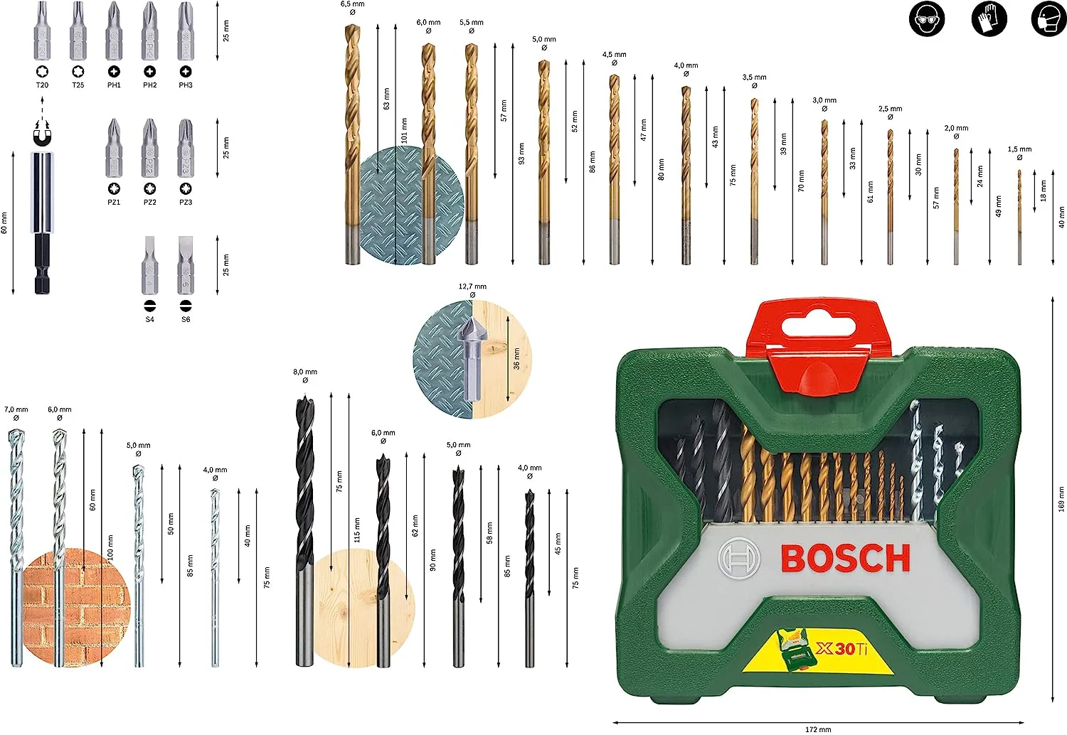 Bosch: X30Ti Multipurpose Drill Bit Set (30-Pieces) - Image 3