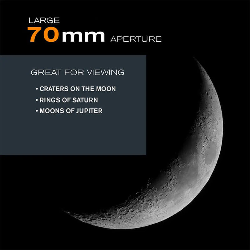 Celestron AstroMaster LT 70AZ Refractor 21074 Refracting Telescope - Image 7